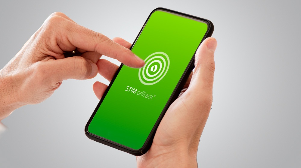 STIM onTrack mobile digital health application for monitoring bone growth therapy compliance